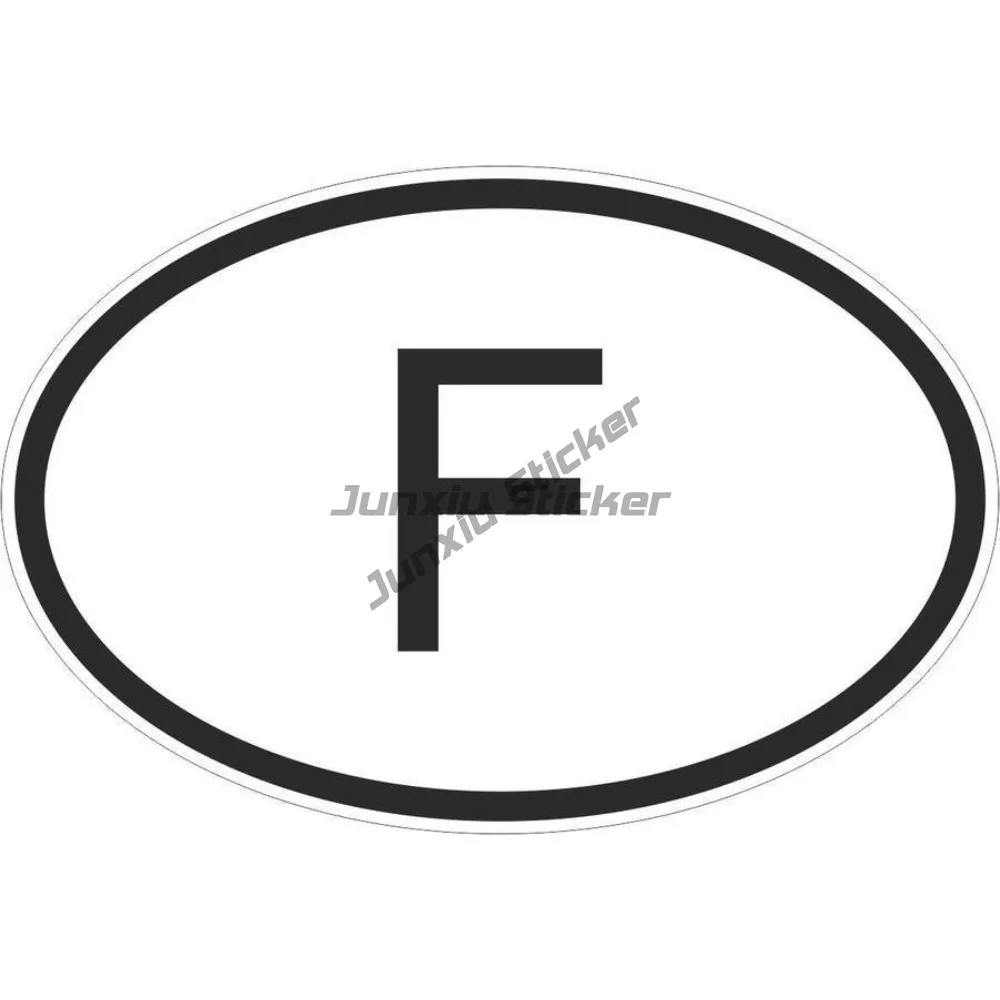 

Stickers Car Code Motorcycle Cut Nations Oval France-SUV Laptop Decoration PVC Boat Accessories Style for Car