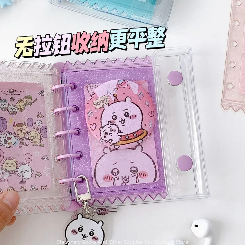 M5 5-hole Candy Bag Smudge Small Card Photo Stickers Sundry Small Fresh Glitter PVC Storage Zipper Bag Multi-color