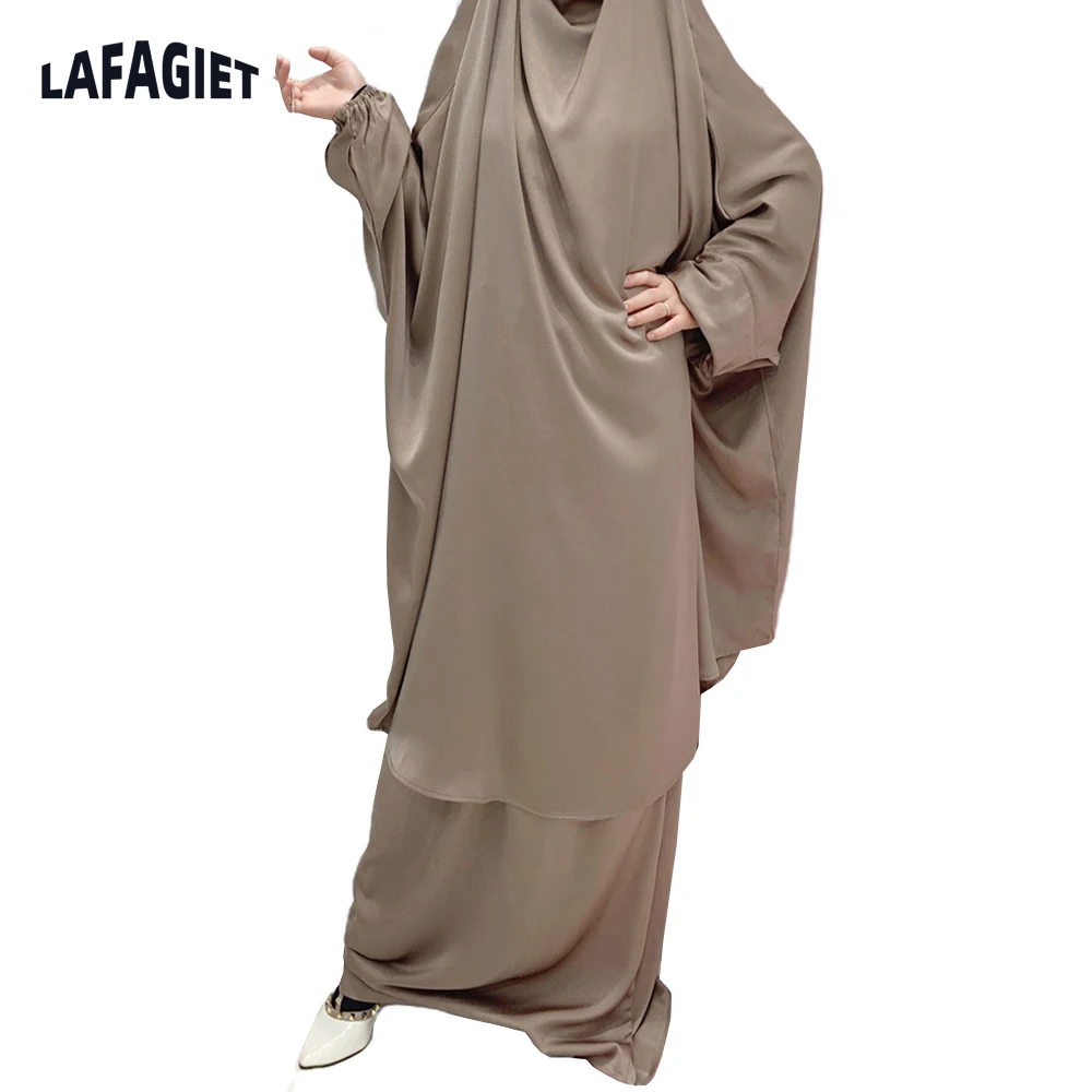 Женская Дубайская абайя, Турция, мусульманский хиджаб, молитвенная одежда, мусульманский кафтан, халат, химар, джибаб, никаб, свободная мусу...