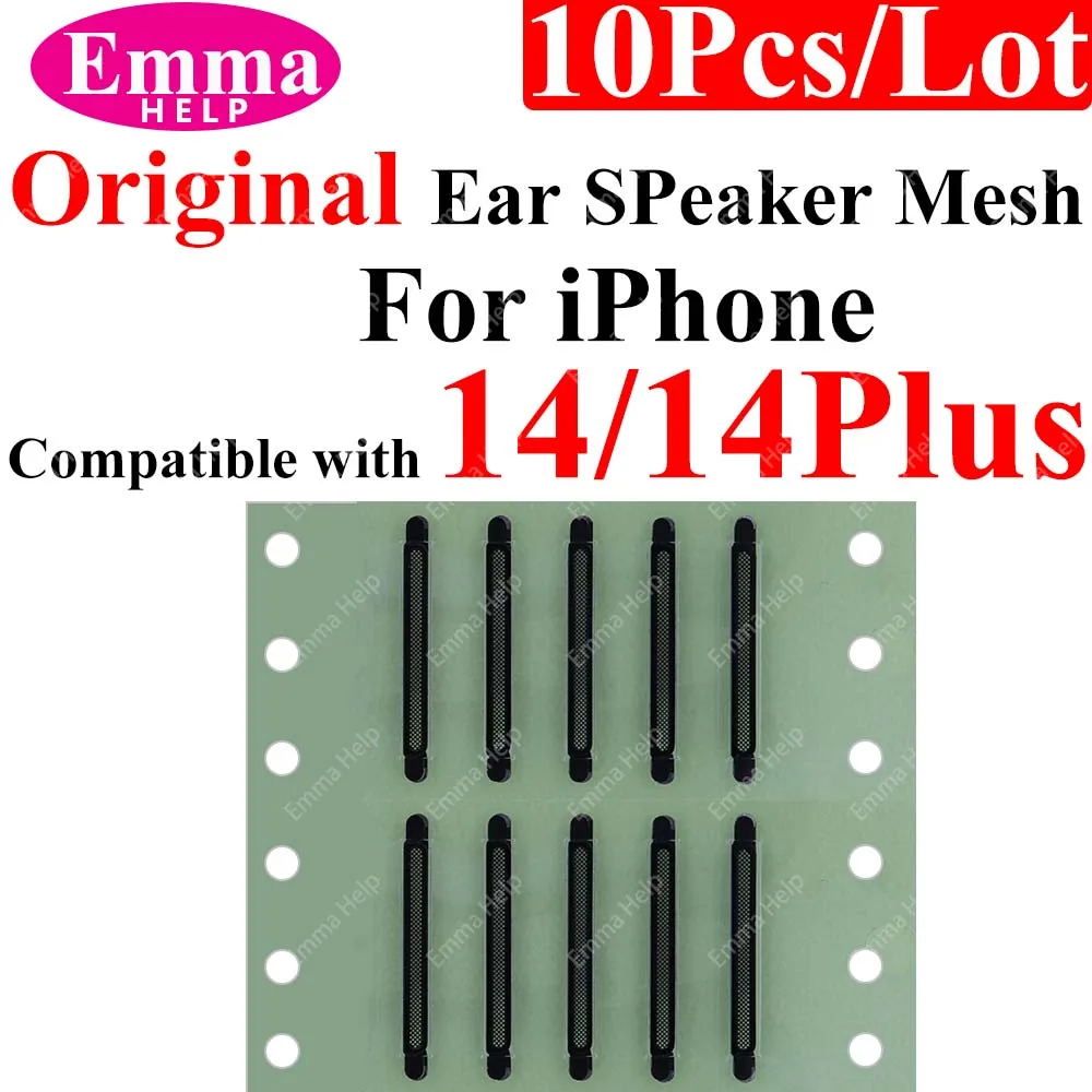 10Pcs A+ Earpiece Mesh for iPhone 14 13 12 11 Pro XR X XS Max Anti Dust Adhesive Sticker Receiver Net Double Speaker Tape