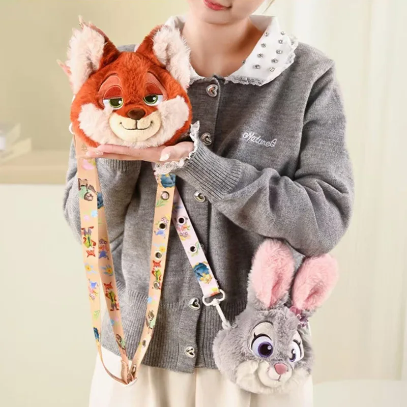 

Disney Zootopia Judy Niki Plush Coin Purse Cute Cartoon Doll Pendant Keychain Stuffed Animal Pouch For Movies Fans