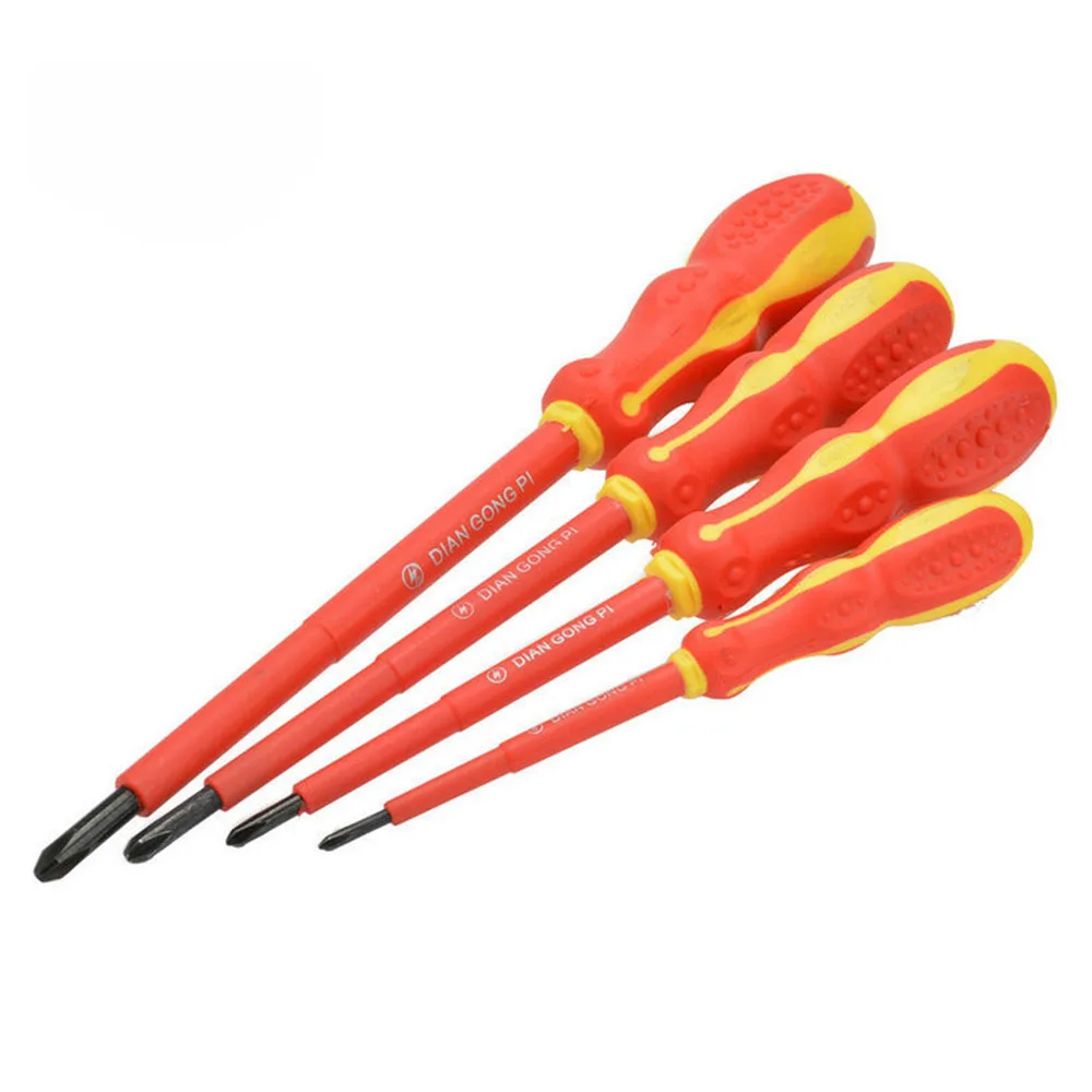 6pc Insulated Screwdriver Set Magnetic Tips  Electrician\'s VDE 1000V Hand Tool Opening Repair Precision