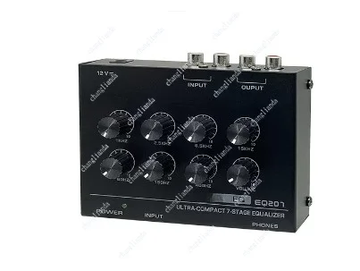 Preamp EQ207 7 Band Equalizers Sound Modifiers DC12V Power Input Audio Mixer