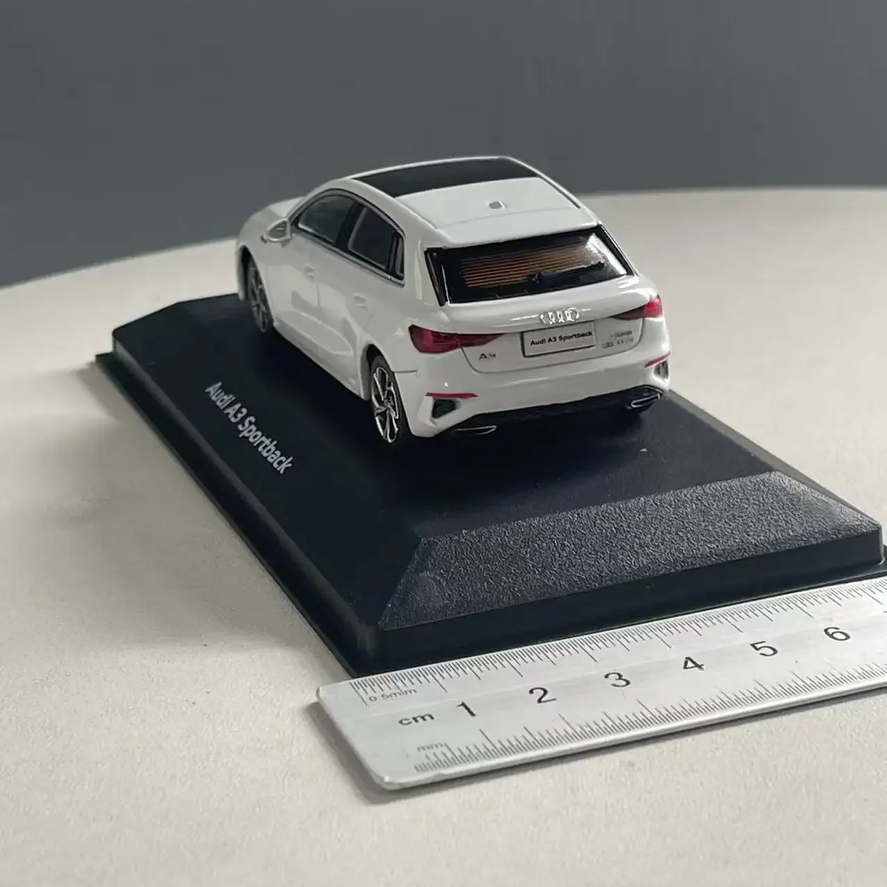 1:43 scale white Audi A3 Sportback 2021 alloy simulation