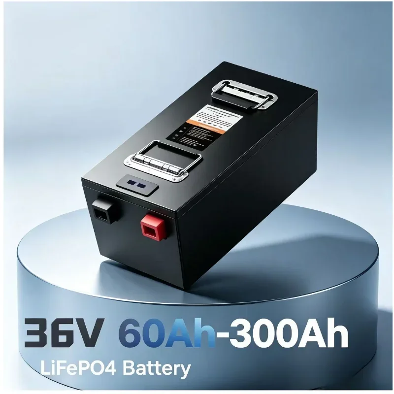 Customizable 36V LiFePO4 Storage Battery 60‑300Ah, Intelligent BMS Safe Guard. Work for vessel, caravan, golf trolley and off‑gr