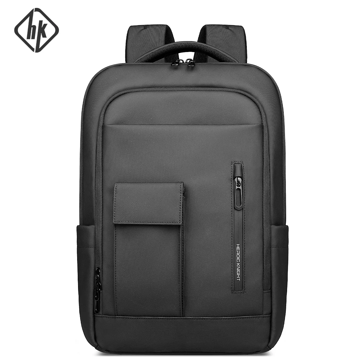 حقيبة ظهر للعمل مقاومة للماء من HK للرجال مضادة للسرقة مقاس 17 بوصة للكمبيوتر المحمول مع منفذ USB حقيبة ظهر للسفر للعمل والمكتب وحقائب مدرسية #1