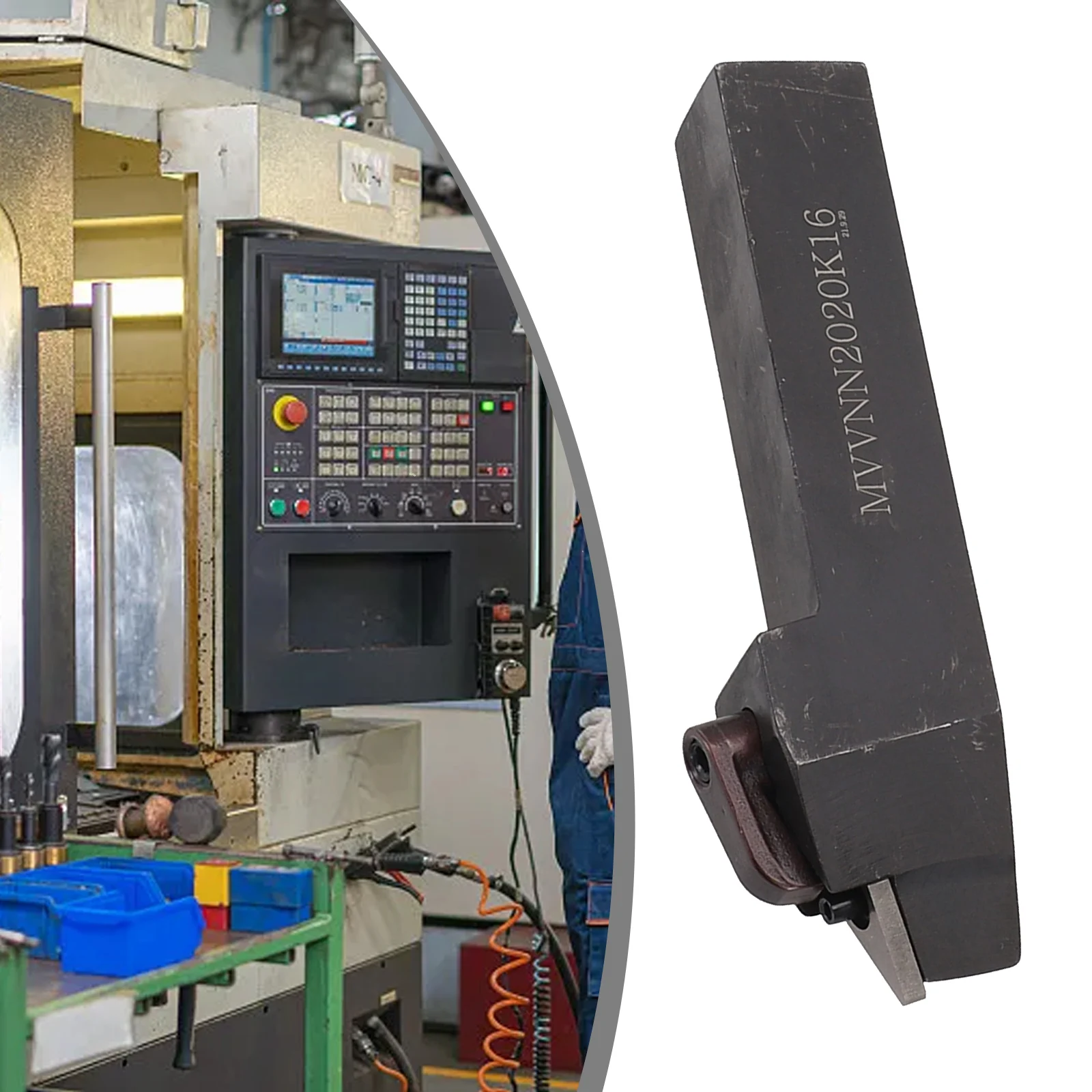 Zuverlässig in verschiedenen Bearbeitungsumgebungen MVVNN 2020K16 20x125mm Index Außendrehmaschine Drehhalter für VNMG1604 Einsätze