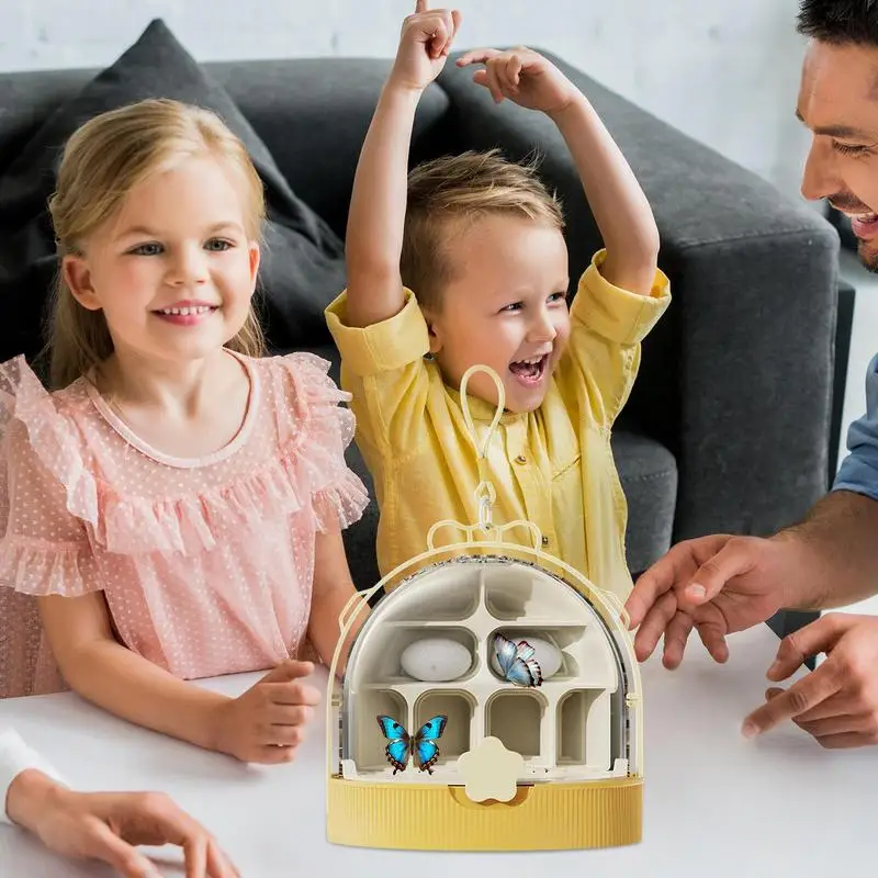 صندوق تربية الفراشة صندوق تربية دودة القز واضح مقاوم للهروب مهواة آمنة لحارس دودة القز الزواحف الموئل للفناء الخلفي