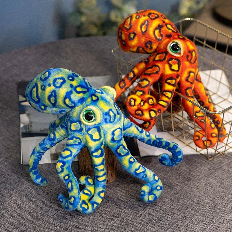 Imitation Leopard Octopus Plush Toys Lovely Cartoon Sea Animals Soft Stuffed Dolls Artifical Octopus Plushie Toys