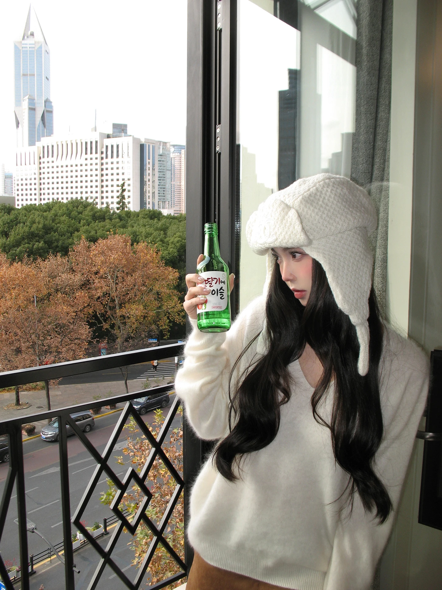 

Soft Pure Woolen Knitted Sweater Women's Loose Casual Sle V-Ne Long Sve Warm Casual Faion Inner Wear Bla Cherry