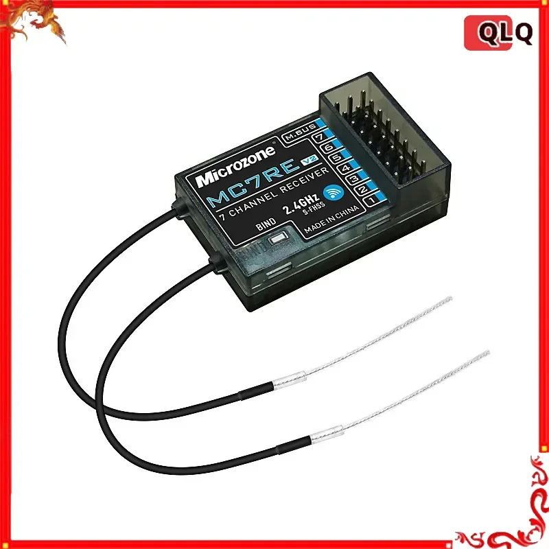 Microzone MC7RE-V2 Receiver 6CH MC6RE MC7RB 8CH for MC6C MC8B Controller Transmitter RC Airplane Drone - New Version