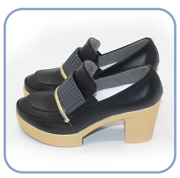 Vtuber Kanae 코스프레 신발 애니메이션 액세서리 코스프레 소품 PU 가죽 신발 할로윈 카니발 부츠 맞춤 제작