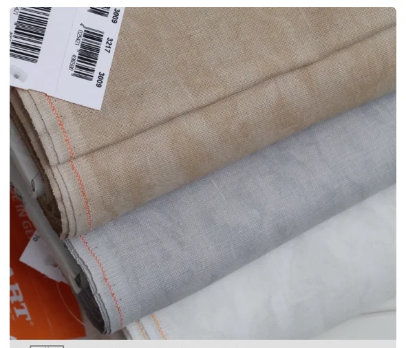 

German ZW 3217 36CT colorful cross-stitch fabric; linen cross-stitch fabric; linen vintage 35-70CM