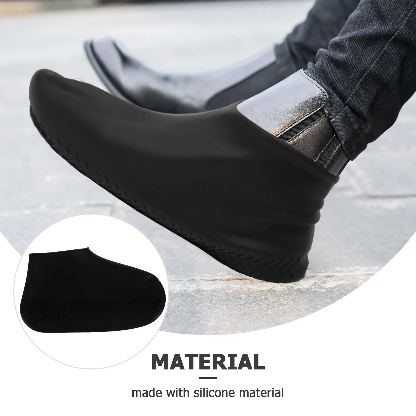 

Rainproof Shoe Cover Travel Shoes Covers Silicone Case Anti-slip for Adult Boot Road Trips Rainy Day Protector Outdoor