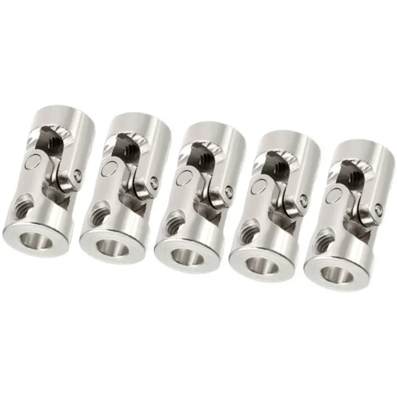 2pcs Coupling Shaft Angle Steering Knuckle Iron Plated Connector Model Parts  Mini Metal Universal Joint
