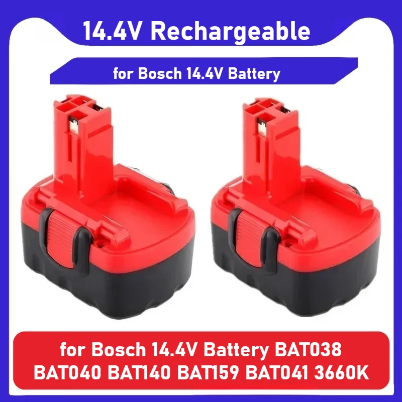 

14.4V Rechargeable Battery for Bosch 14.4V Battery BAT038 BAT040 BAT140 BAT159 BAT041 3660K