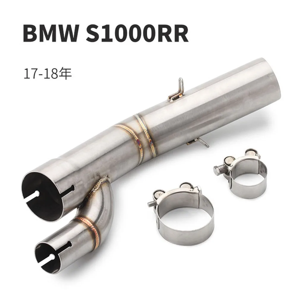 

Slip-on 51mm Muffler Escape Motorcycle Exhaust Middle Link Pipe FITS For BMW S1000RR 2017 2018 S1000RR