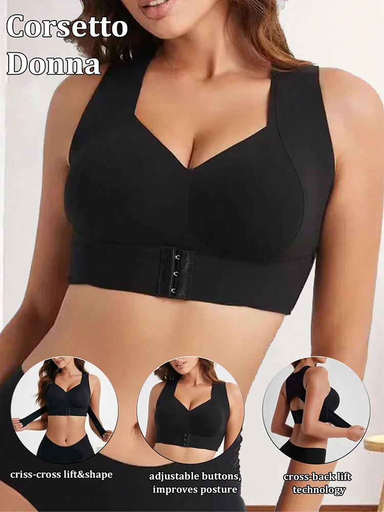 Women's Jelly Bra Posture Correcting Breathable Push-Up Anti-Sagging Lifting Sports Bra Running Yoga Daily Wear WireFree Bra