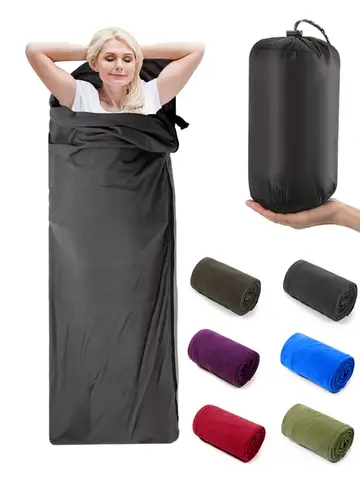 Fleece Sleeping Bag Portable Ultra-light Polar Travel Sheets for Adults Outdoor Camping Tent Bed Warm Sleeping Bag Liner