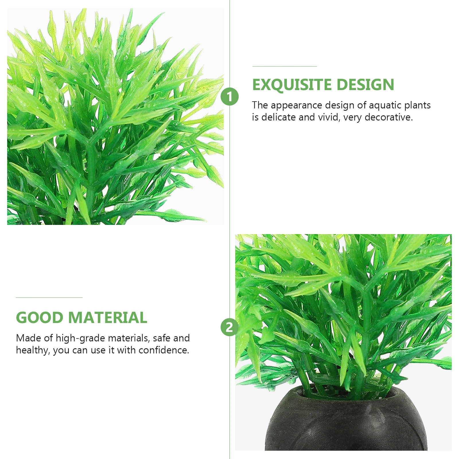 

20pcs Aquatic Decoration Plastic Plants Fish Tank Betta Aquarium Decor Reptile Terrarium Ornaments Long Use Durable