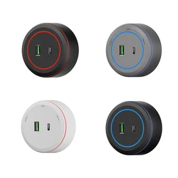 2023 New Design Power Track Rail System Socket Adapter 13A Electrical Universal UK USB Type C Plugs for Q series Track Outlets