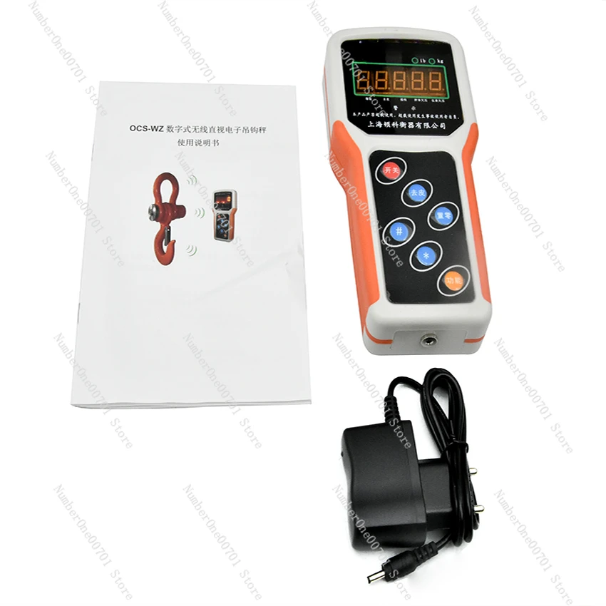 3000KG Wireless Electronic Digital Crane Scale Heavy Duty Industrial Hanging Scale with Handheld Meter 3T