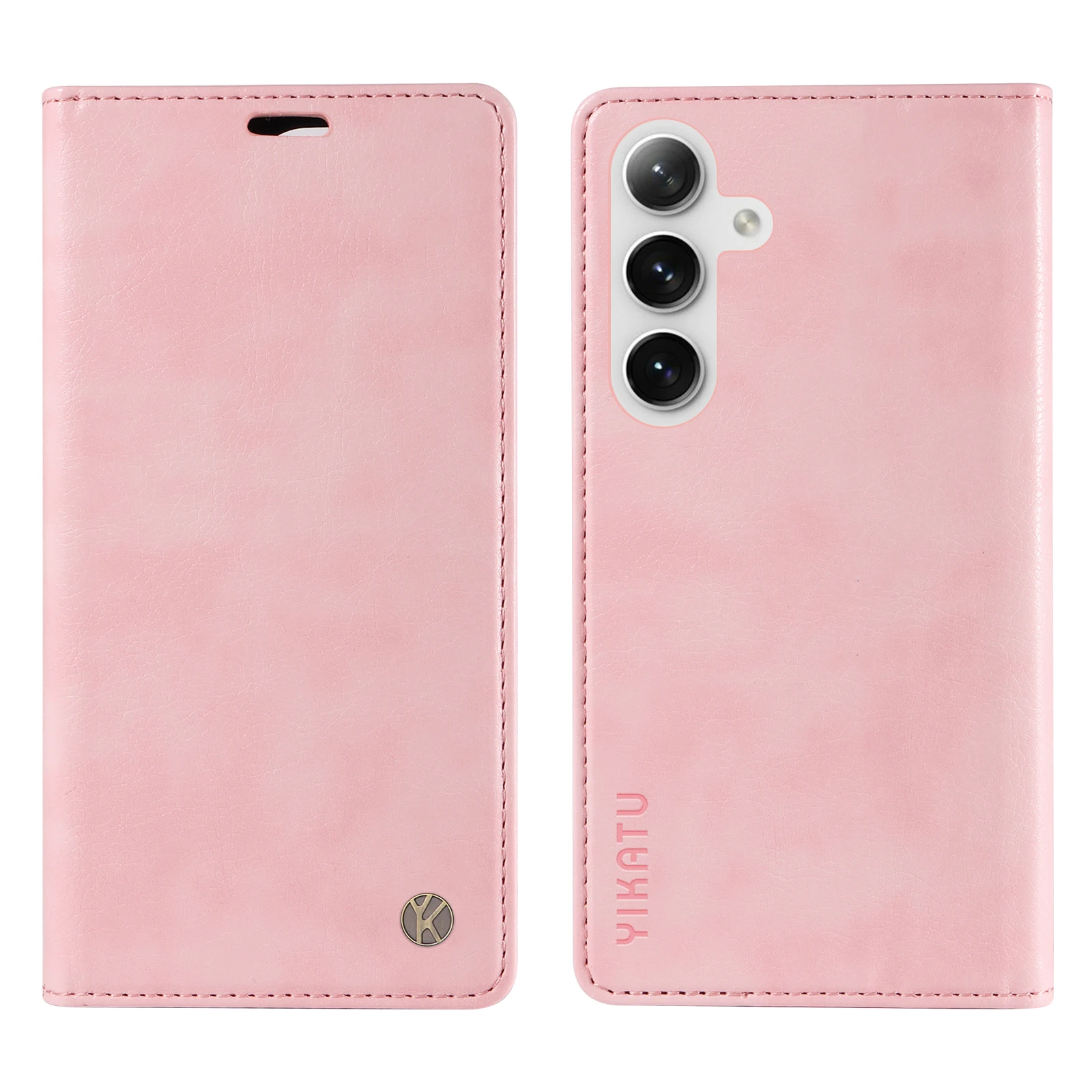 حافظة لهاتف سامسونج جالاكسي S 9 10 20 21 22 23 24 25 Plus Ultra FE Litchi Texture حافظة هاتف فاخرة لتخزين البطاقات والمال