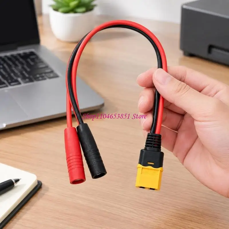 Male to mm Female Banana Power Cable for FPV, 10A Specification, 2-Pack