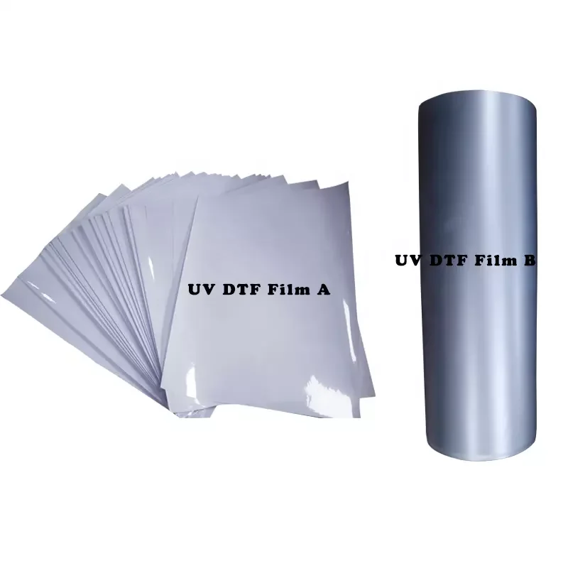 Película UV DTF A3, 50 piezas, AB Magic UV, película de transferencia B para impresora UV para madera, Metal, vidrio, máquina de impresión A3 uv DTF