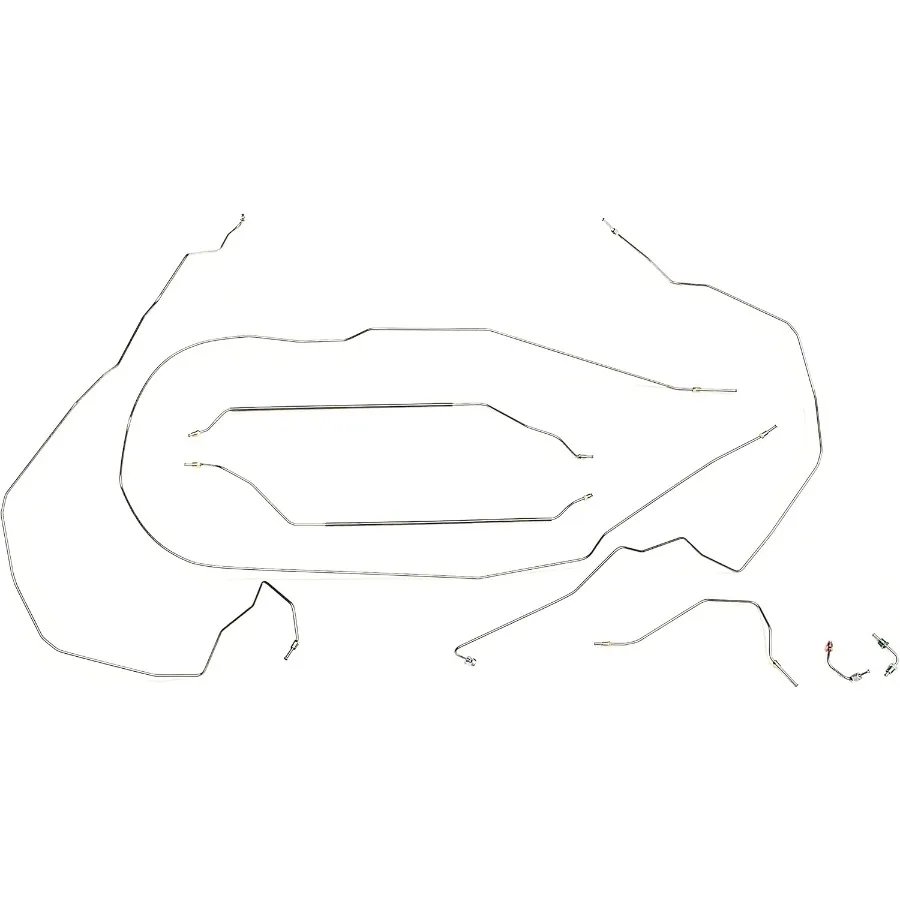 

Полный комплект автомобильных тормозных магистралей для автомобилей Chevy 5557, со стальной конструкцией с покрытием гальфа для повышения долговечности и коррозии.