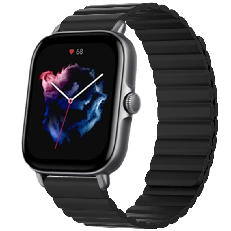 20 مللي متر سيليكون سوار للغارمين Forerunner 245/Vivoactive 3/Venu/Venu SQ المغناطيسي حزام ل amazfit Bip/Bip U معصمه Correa