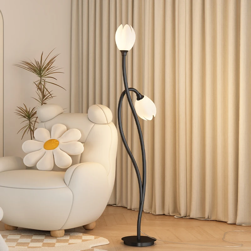 Decorative white 2 head flower path lighting wedding venue layout charging plate floor lamp for wedding decoration