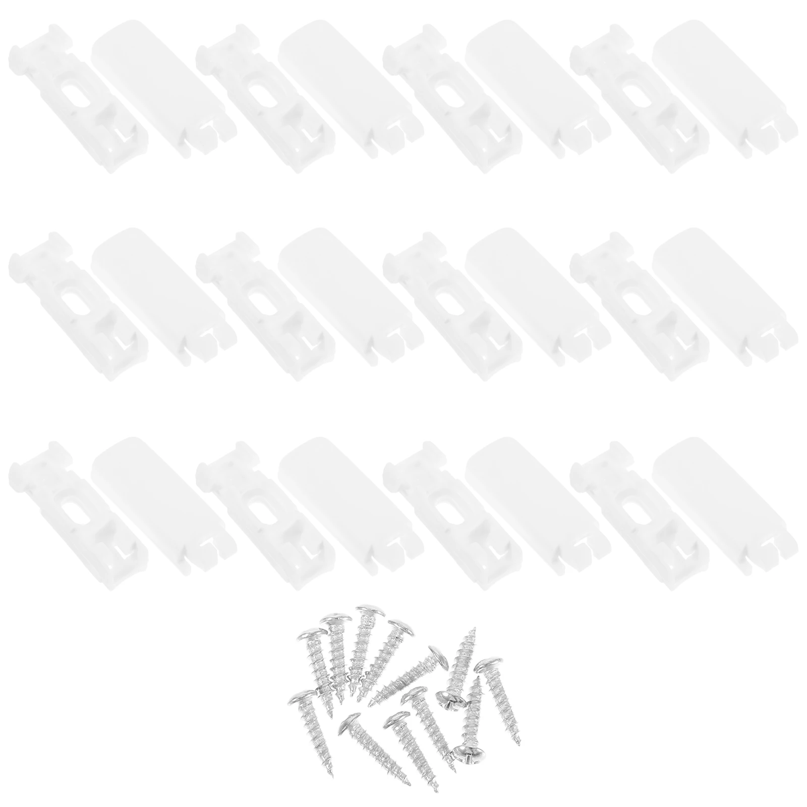 

12set Vertical Blind Stems Replacement White Plastic Window Carrier Brackets Easy Install Universal Office Curtain