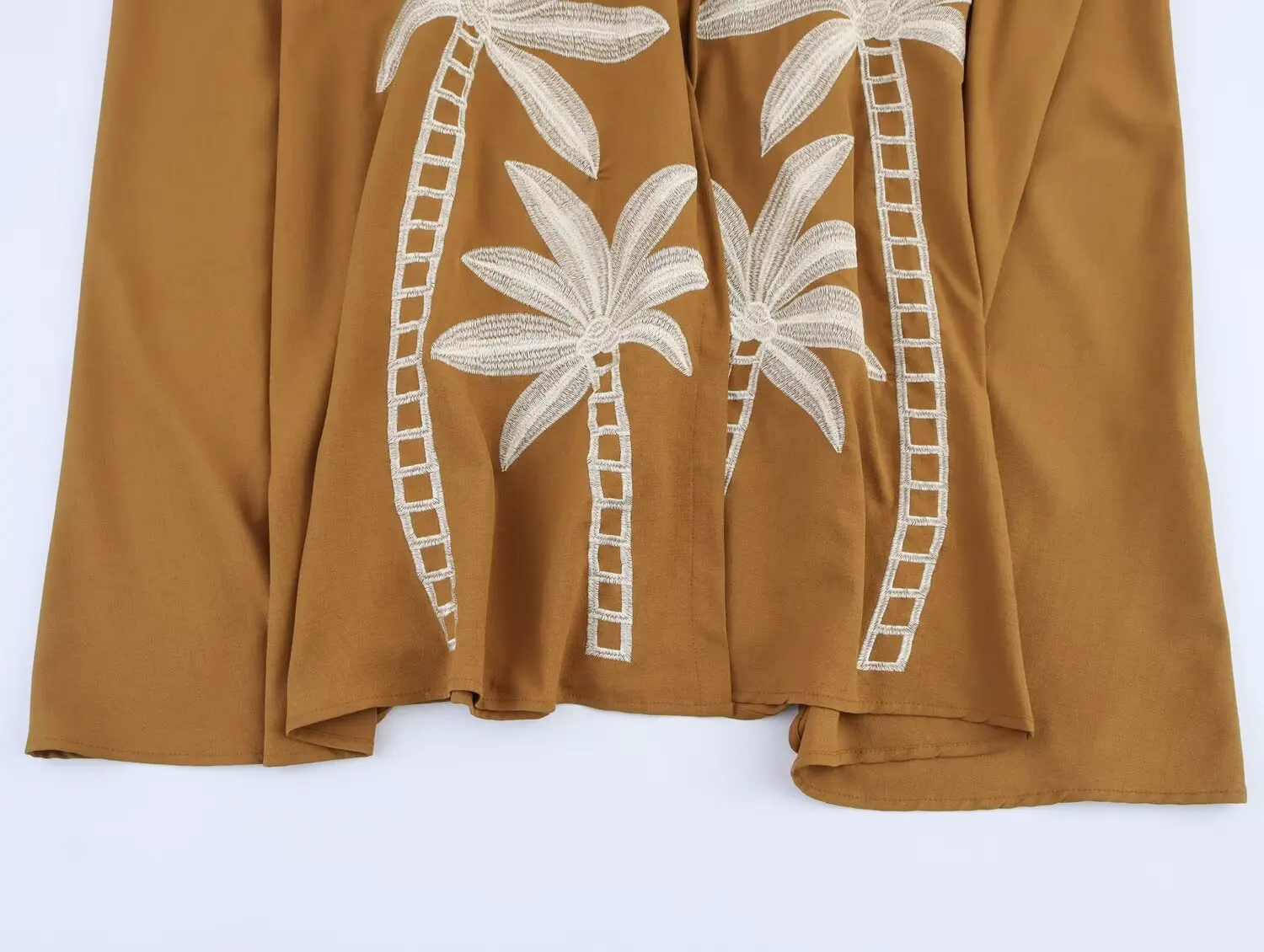 2025 Vacanza Estate Senza Maniche Abito Lungo da Donna Boho Beach Albero di Cocco Ricamo Abito con Bretella Casual Abiti Femminili