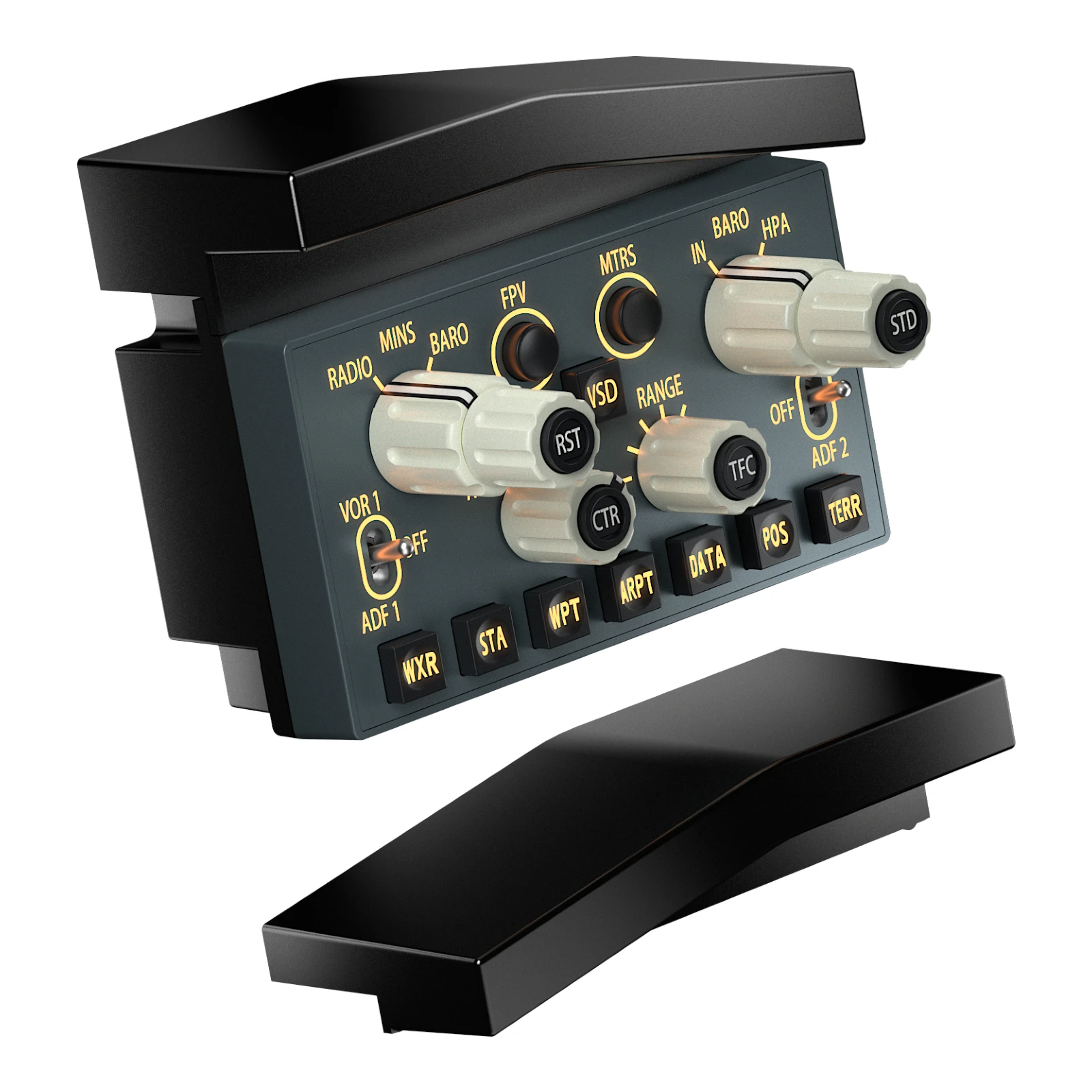 

WINWING PDC3M Zibo PMDG iFly Flight Simulation Panel Built-in VSD Button 360° Detent-free Selector Support for X-Plane