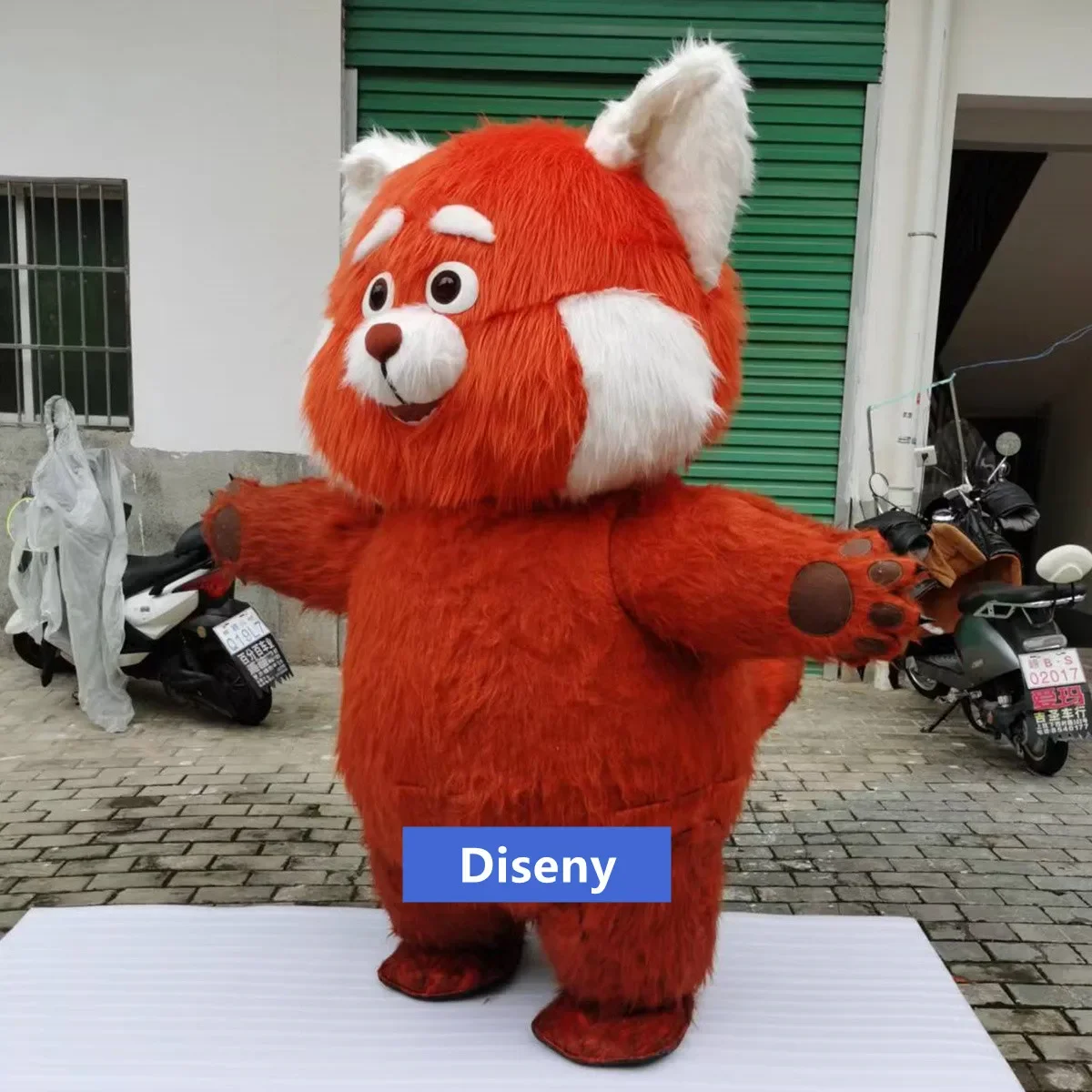 Cosplay 200cm Pixar che gira il Costume della mascotte dell'orso gonfiabile rosso cerimonia pubblicitaria vestito operato festa di carnevale animale eseguire