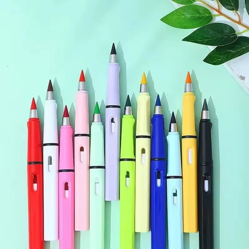 1/2pcs 12 Color Eternal Pencil Can Be Wiped Magic Replace Head Eco Friendly Student Painting Kids Gift Draw School Supply Gifts