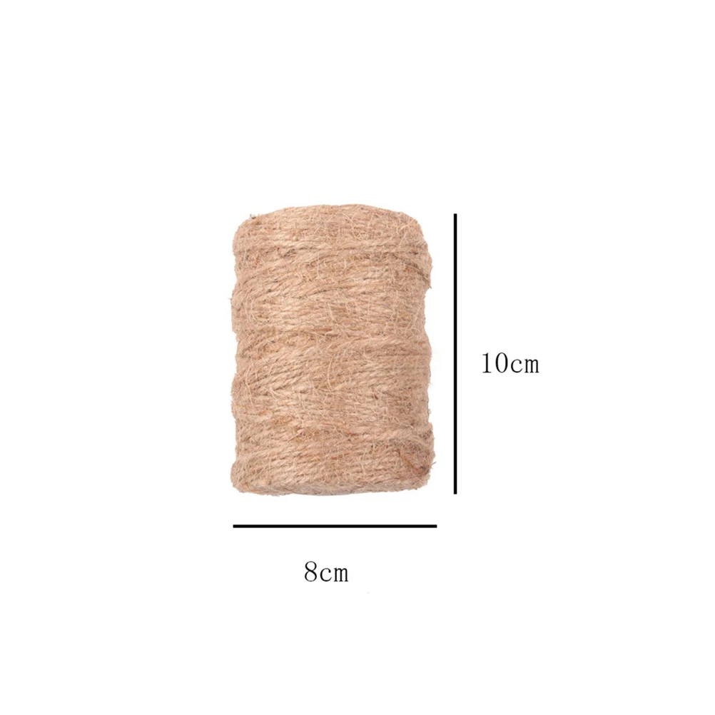 

2pcs 2 Rolls Natural Jute Twine 4mm Decorative Rope for DIY Crafts Home Decor Wedding Scrapbooking Durable Cord Tag Bundle