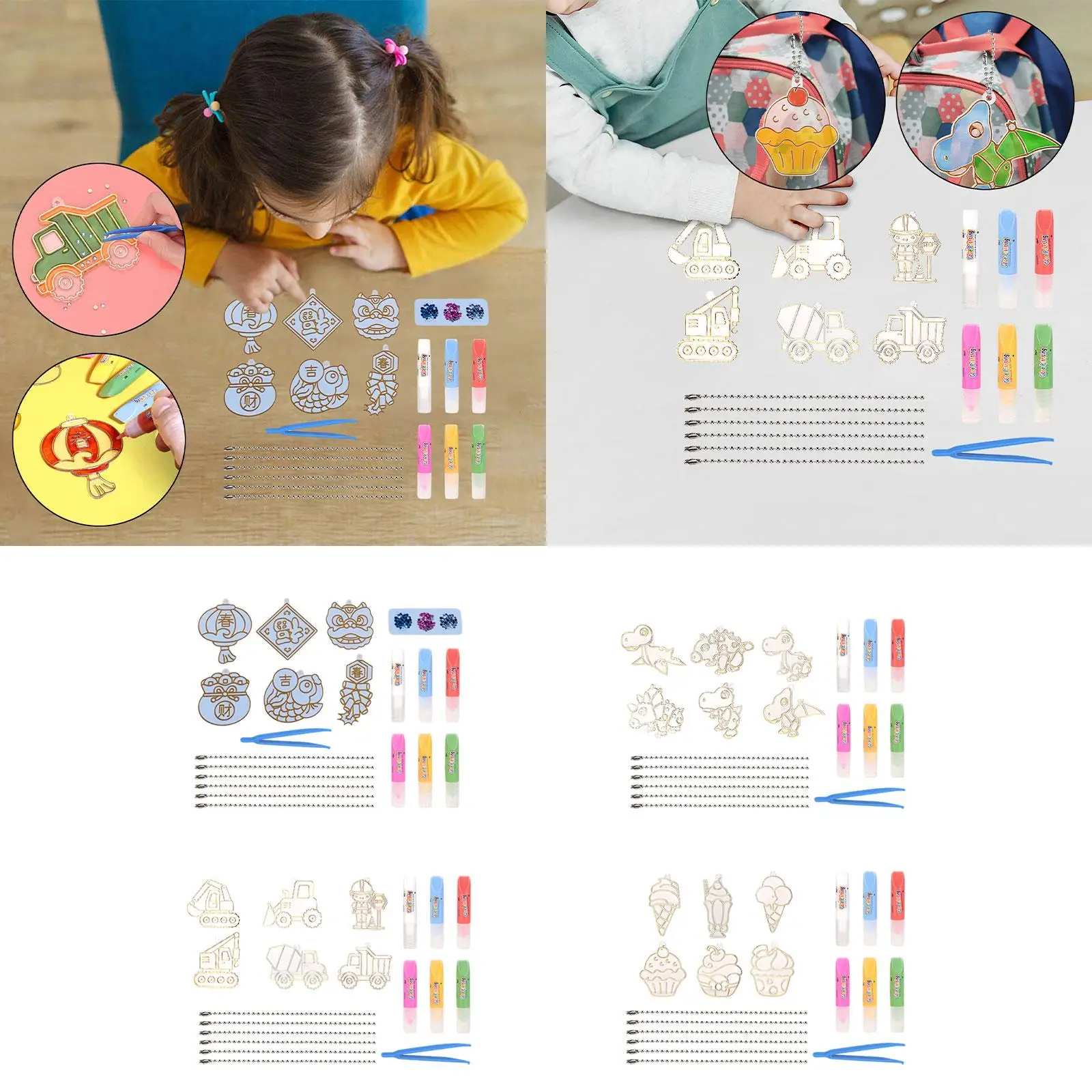 DIY Crystal Paint Arts and Crafts Set Handmade Educational Toys Crystal Art Paint Set for Children Kids Adults Halloween Gifts