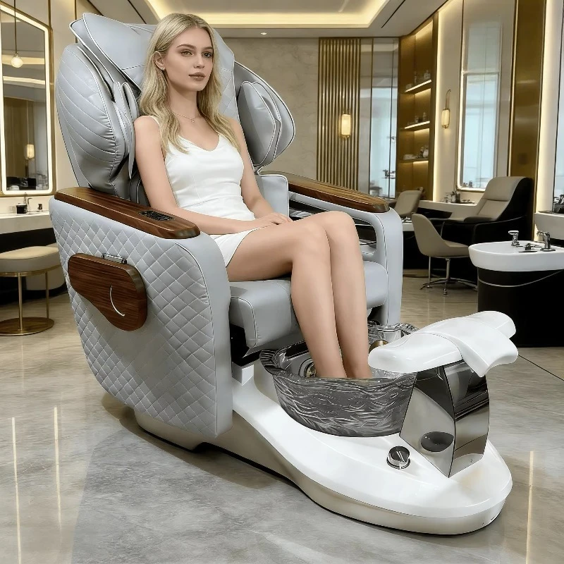 Magnetic Jet Spa Pedicure Chairs Luxury Modern Foot Massage Spa Nail Manicure Massage Pedicure Chair with Pump