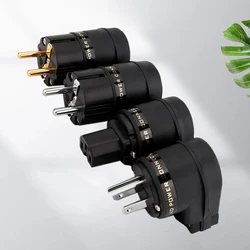 HiFi 90 Degree Adjustable EU Schuko Plug US IEC C15 Female Socket 7-character L-shaped Right Angle Male Plug For Plug Adapter