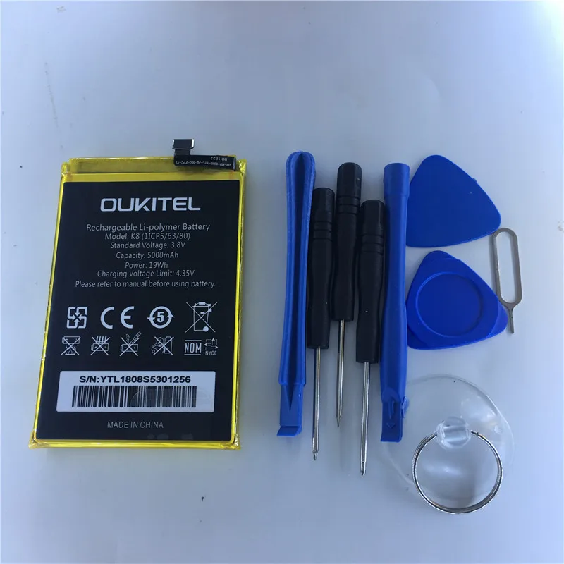 

In Stock for OUKITEL K8 battery 6000mAh High-quality new production Date Long standby time for OUKITEL K8 battery