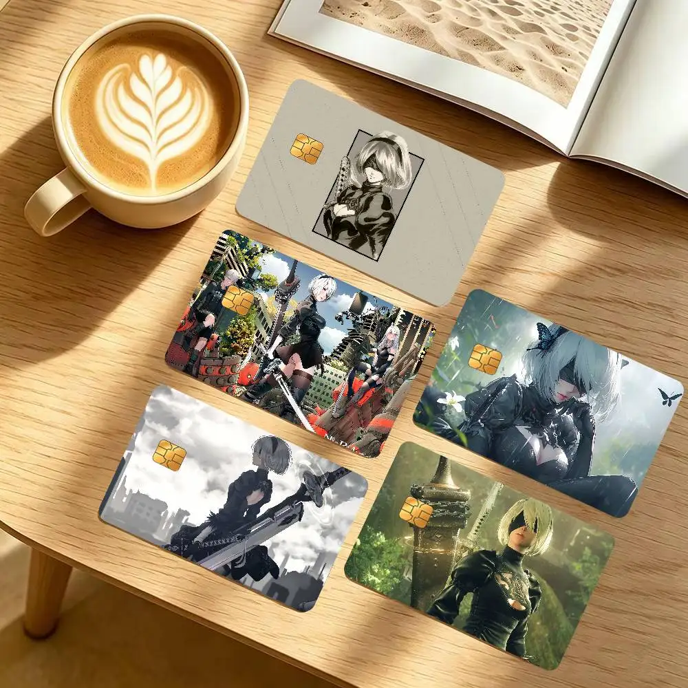 Game NieR Automata Poster   Diy Credit Debit Card Sticker Party Sticker Decoration Waterproof Small Chip Card Skin Sticker