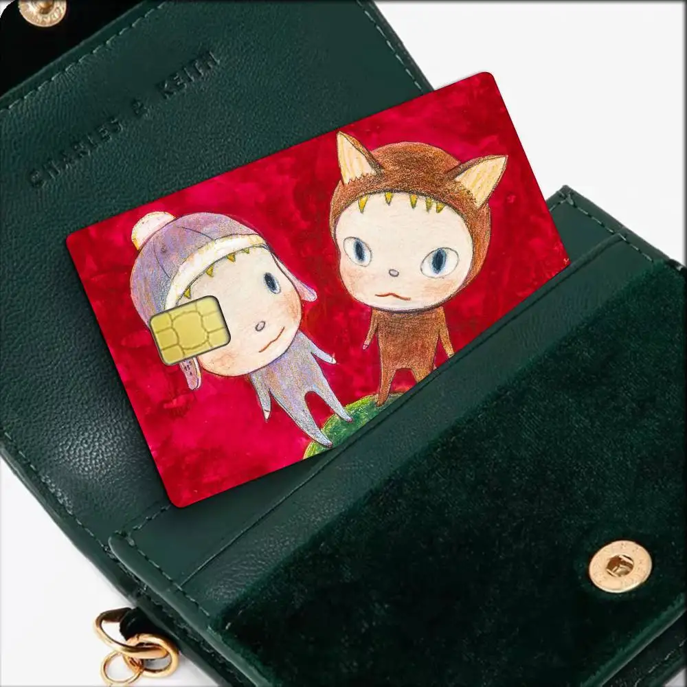 Cute Y-Yoshitomo Nara  Waterproof Film Skin Cover Credit Card Stickers Debit Front Bank Bus Pass