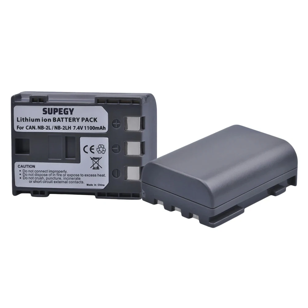 2Pcs NB-2L NB 2L NB2L NB-2LH NB 2LH NB2LH Battery + USB Charger For Canon 350D 400D G7 G9 S30 S40 z1 Kiss N X Rebel XT XTi