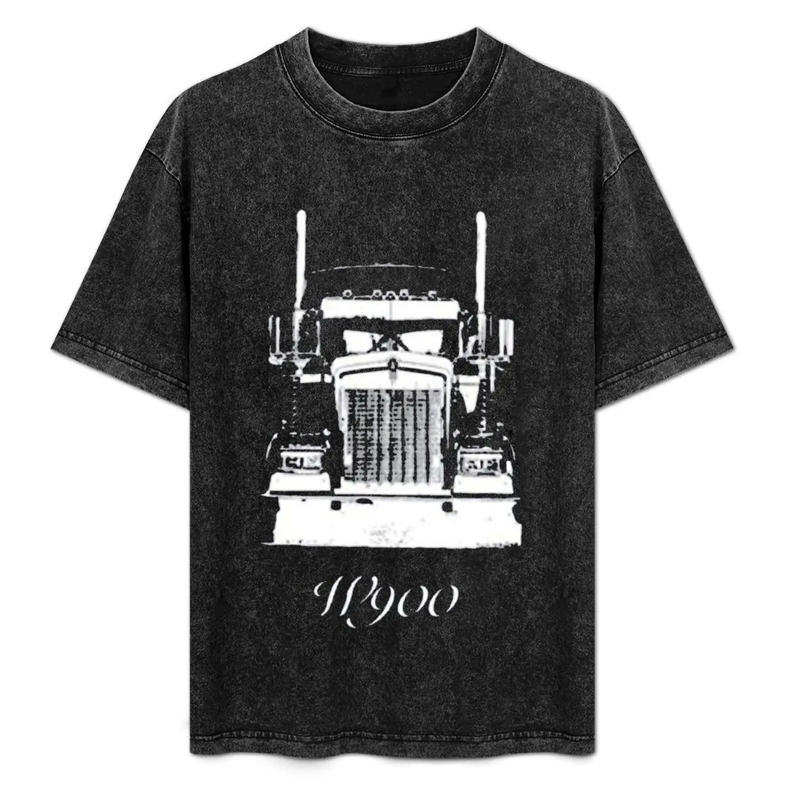 Kenworth W900 Grill View Worn Look T-Shirt Soft Cotton Print T-Shirt — купить у AliExpress WW