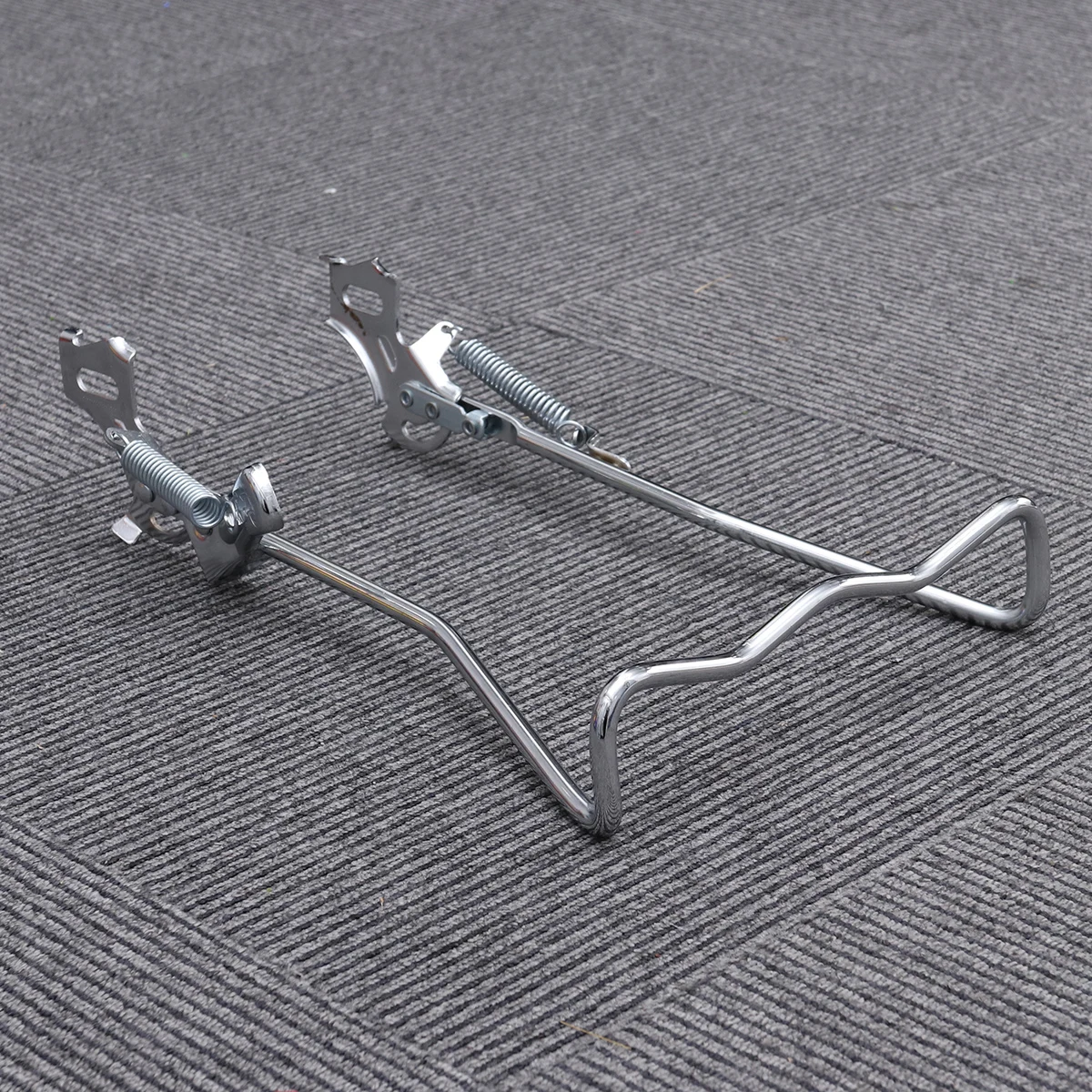 

Rear Curved Dual Kick Stand For Bike Iron Material Durable Parking Repair Storage Floor Stand Rack Mounting Holder