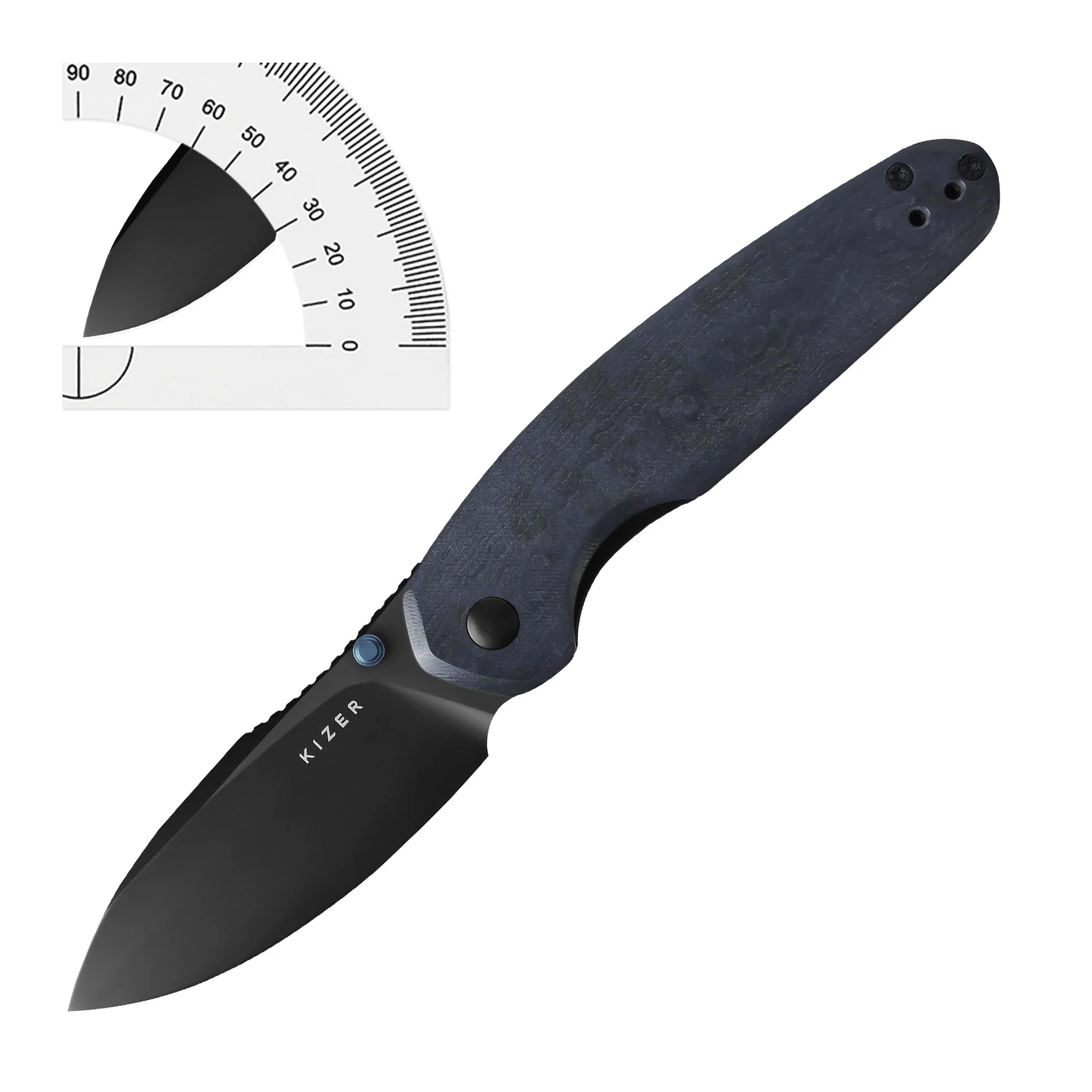 Coltello tascabile Kizer EDC Meteora V3730A1/A2/A3 Micarta/Alluminio/Richlite con manico lama Nitro-V Coltelli pieghevoli da campeggio all'aperto
