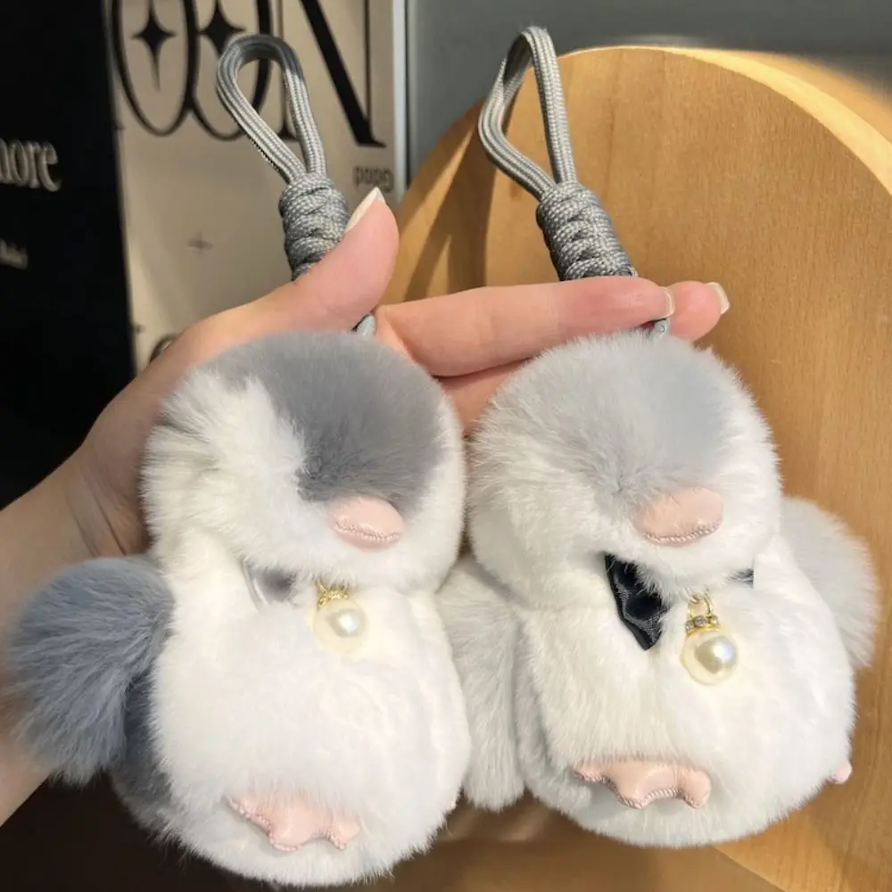 

Stuffed Animal Little Penguin Pendant Furry Doll Car Trinket Rabbit Fur Keychain Plush Doll Kawaii Plush Penguin Pendant