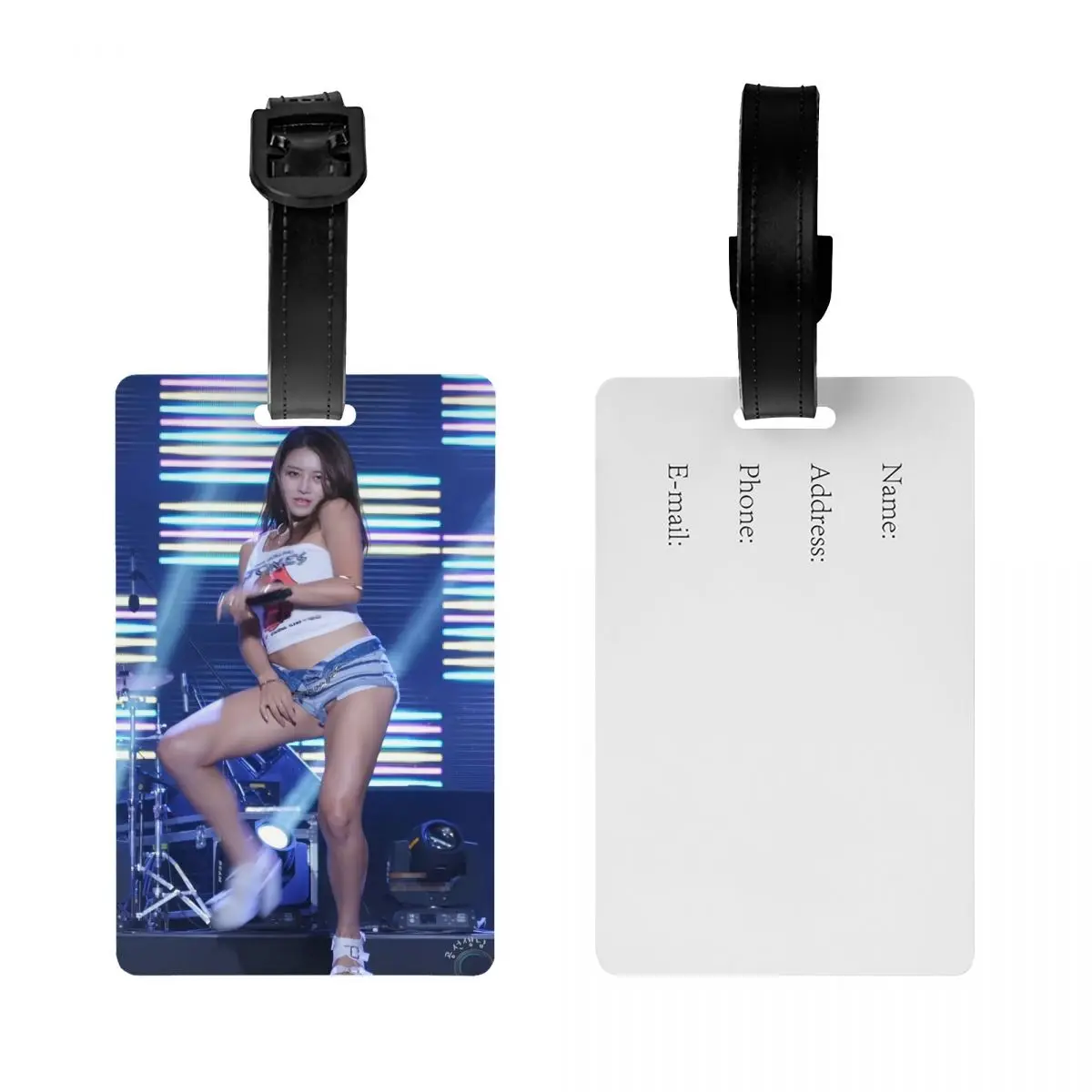 Custom Fashion Kpop Bambinos Sexy Dance Luggage Tag Travel Bag Suitcase Privacy Cover ID Label